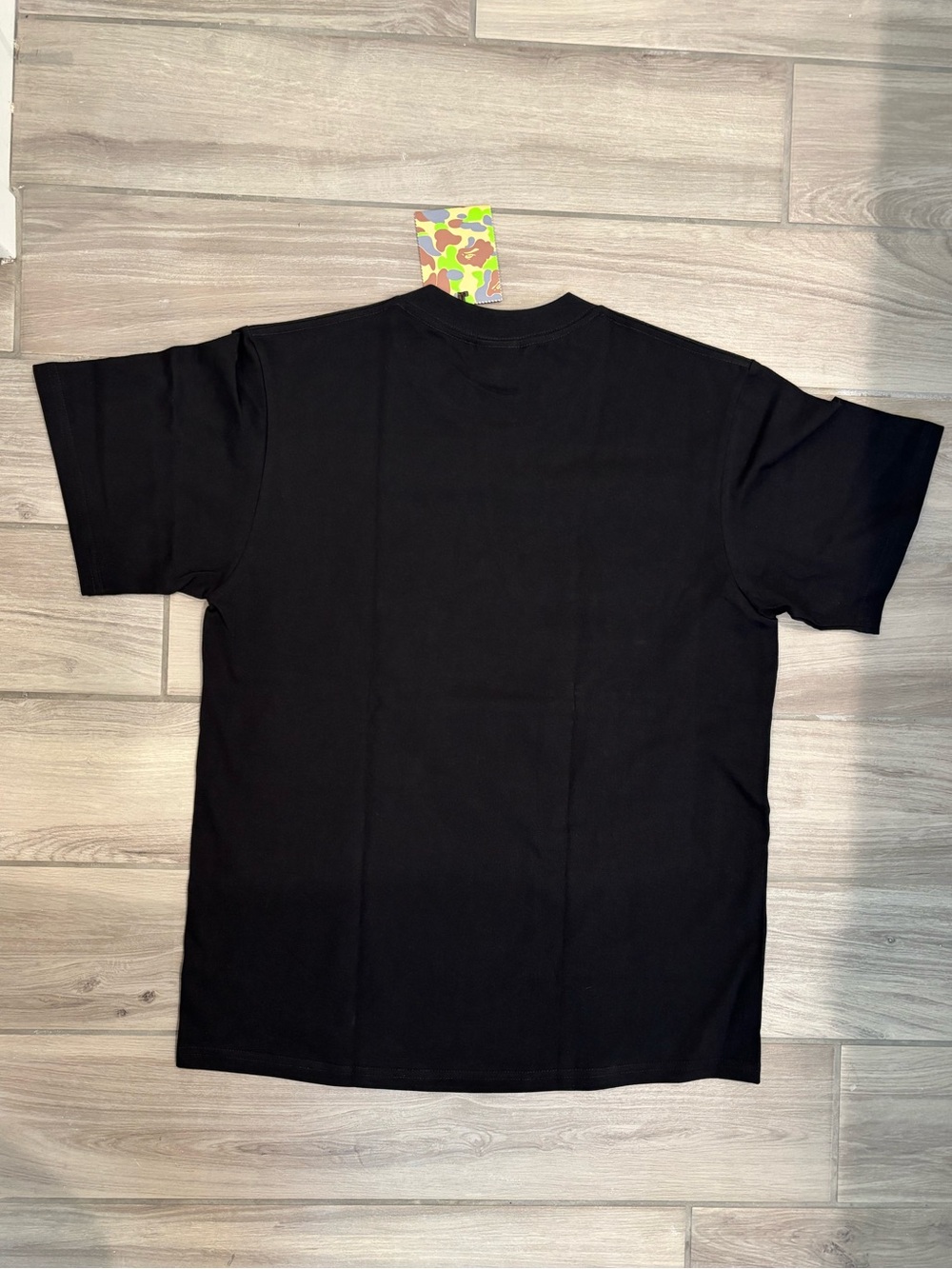 BAPE Black T-Shirt with Blue Camo Ape Head - Picture 2 of 3